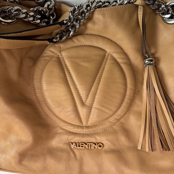 Valentino by Mario Valentino Shoulder Bag/Tote (Spa) w/Tassel - Picture 2 of 11